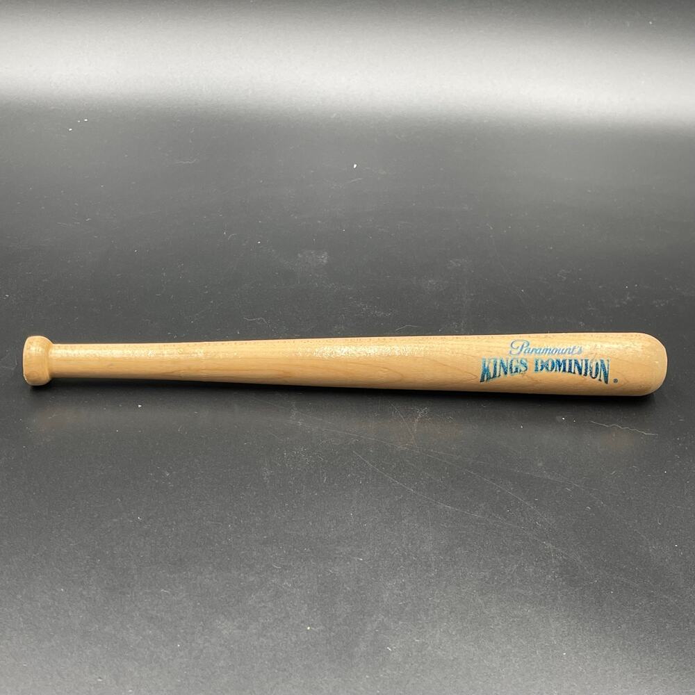 Paramount's Kings Dominion Souvenir Slugger Theme Park Bat 10" Vtg